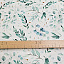 Cotton fabric FINE TWIGS green