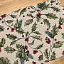 Tapestry tablecloth and scarf CHRISTMAS HOLLY