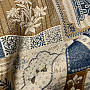 Tapestry tablecloth, scarf PATCHWORK HEART blue