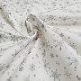 Cotton fabric LARGE FLAKES silver