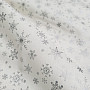 Cotton fabric LARGE FLAKES silver