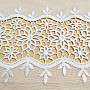 Finished embroidered luxury curtain GERSTER 11509 white flowers