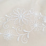 Embroidered curtain V 325 FLOWER white