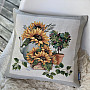 Tapestry cushion cover SUNFLOWERS IN A FRAME