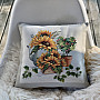 Tapestry cushion cover SUNFLOWERS IN A FRAME