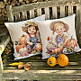 Tapestry pillowcase GIRL WITH PUMPKINS