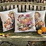 Tapestry pillowcase GIRL WITH PUMPKINS