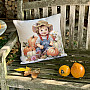 BOY WITH PUMPKIN tapestry pillowcase