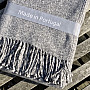 Luxury blanket GRAY WITH FRINGES