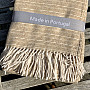 Luxury blanket BEIGE WITH FRINGES