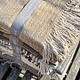 Luxury blanket BEIGE WITH FRINGES