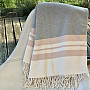 Luxury blanket PINK WITH FRINGES