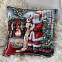 Christmas tapestry cover SANTA AT THE FIREPLACE