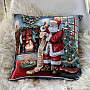 Christmas tapestry cover SANTA AT THE FIREPLACE