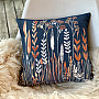 Tapestry cushion cover WILD MEADOW blue