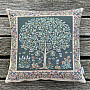 Green tapestry TREE OF HAPPINESS cushion cover