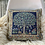 Blue tapestry TREE OF HAPPINESS cushion cover