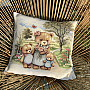 Tapestry pillowcase BEAR FAMILY