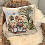 Tapestry pillowcase BEAR FAMILY