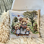 Tapestry pillowcase BEAR FAMILY