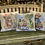 Tapestry pillowcase BEAR FAMILY