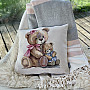 Tapestry cushion cover MISS BEAR