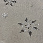 Embroidered Christmas tablecloth and scarf GRAY WHITE FLAKE