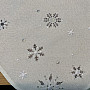 Embroidered Christmas tablecloth and scarf GRAY WHITE FLAKE