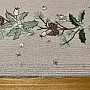 Embroidered Christmas tablecloth and scarf NEEDLES AND CONES