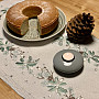 Embroidered Christmas tablecloth and scarf NEEDLES AND CONES