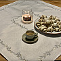 Embroidered Christmas tablecloth and shawl SILVER MISTLE