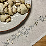 Embroidered Christmas tablecloth and shawl SILVER MISTLE