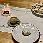 Embroidered Christmas tablecloth and shawl SILVER MISTLE