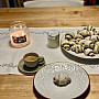 Embroidered Christmas tablecloth and shawl SILVER MISTLE