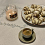 Embroidered Christmas tablecloth and shawl SILVER MISTLE