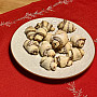 Embroidered Christmas tablecloth and shawl MISTLET RED