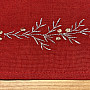 Embroidered Christmas tablecloth and shawl MISTLET RED