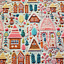 GINGERBREAD COTTAGE cotton fabric