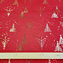 Cotton fabric RED TREES