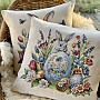 Tapestry pillowcase HARE AND BLUE EGGS