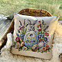 Tapestry pillowcase HARE AND BLUE EGGS