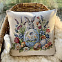 Tapestry pillowcase HARE AND BLUE EGGS