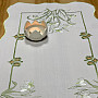 Embroidered tablecloth and scarf SNOW WHITE