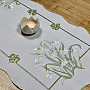 Embroidered tablecloth and scarf SNOW WHITE