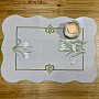 Embroidered tablecloth and scarf SNOW WHITE