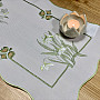 Embroidered tablecloth and scarf SNOW WHITE