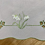 Embroidered tablecloth and scarf SNOW WHITE