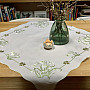 Embroidered tablecloth and scarf SNOW WHITE