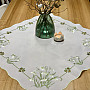 Embroidered tablecloth and scarf SNOW WHITE