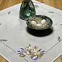 Embroidered tablecloth EASTER BUNNY with lavender